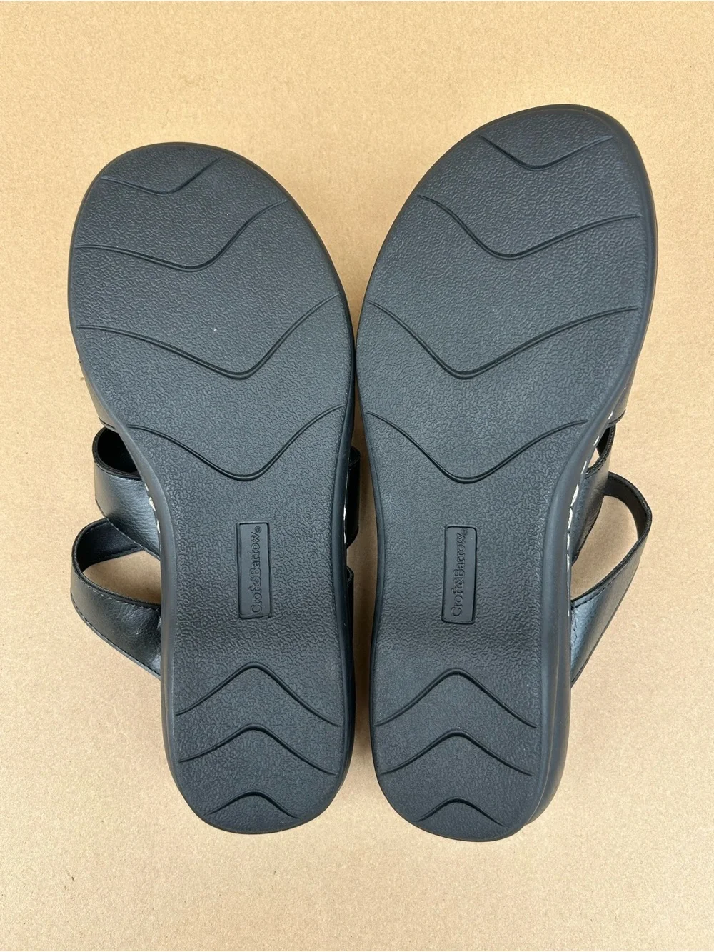 Croft & Barrow Dwelling Strappy Sandals Slip on Comfy Women’s sz 10M Black